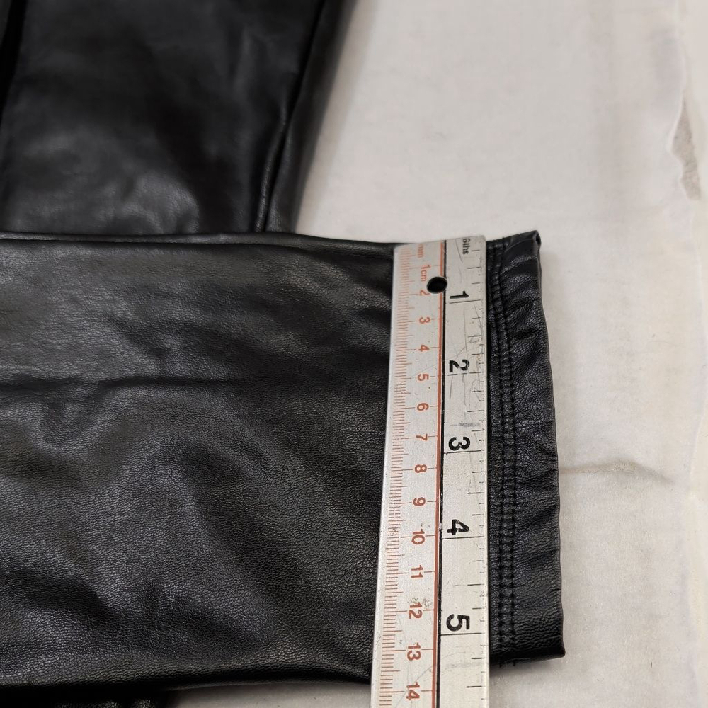 Women's Nine West Black Faux Leather Leggings L - Picture 5 of 11